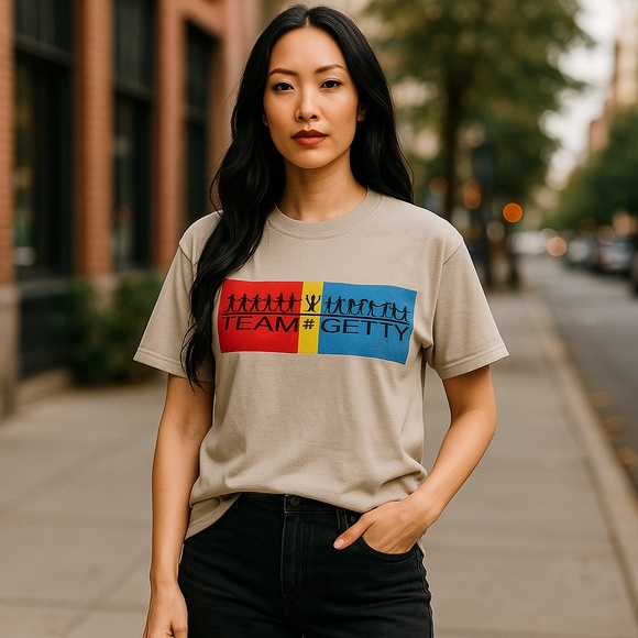 Getty Museum Graphic T-Shirt - Tan, Red, Yellow, Blue - Picture 1 of 11